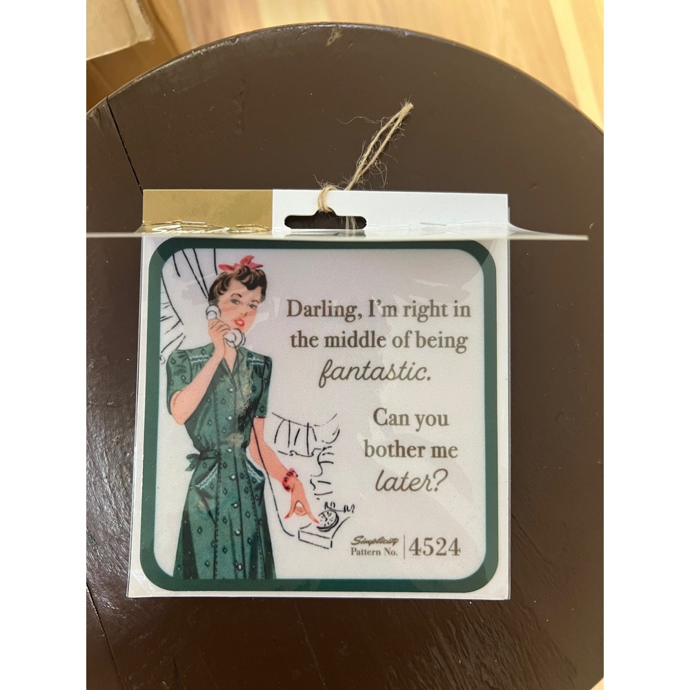 Simplicity Vintage Iron-On Fabric Patch Retro Sassy Quote Pattern 4524 5x5 NEW